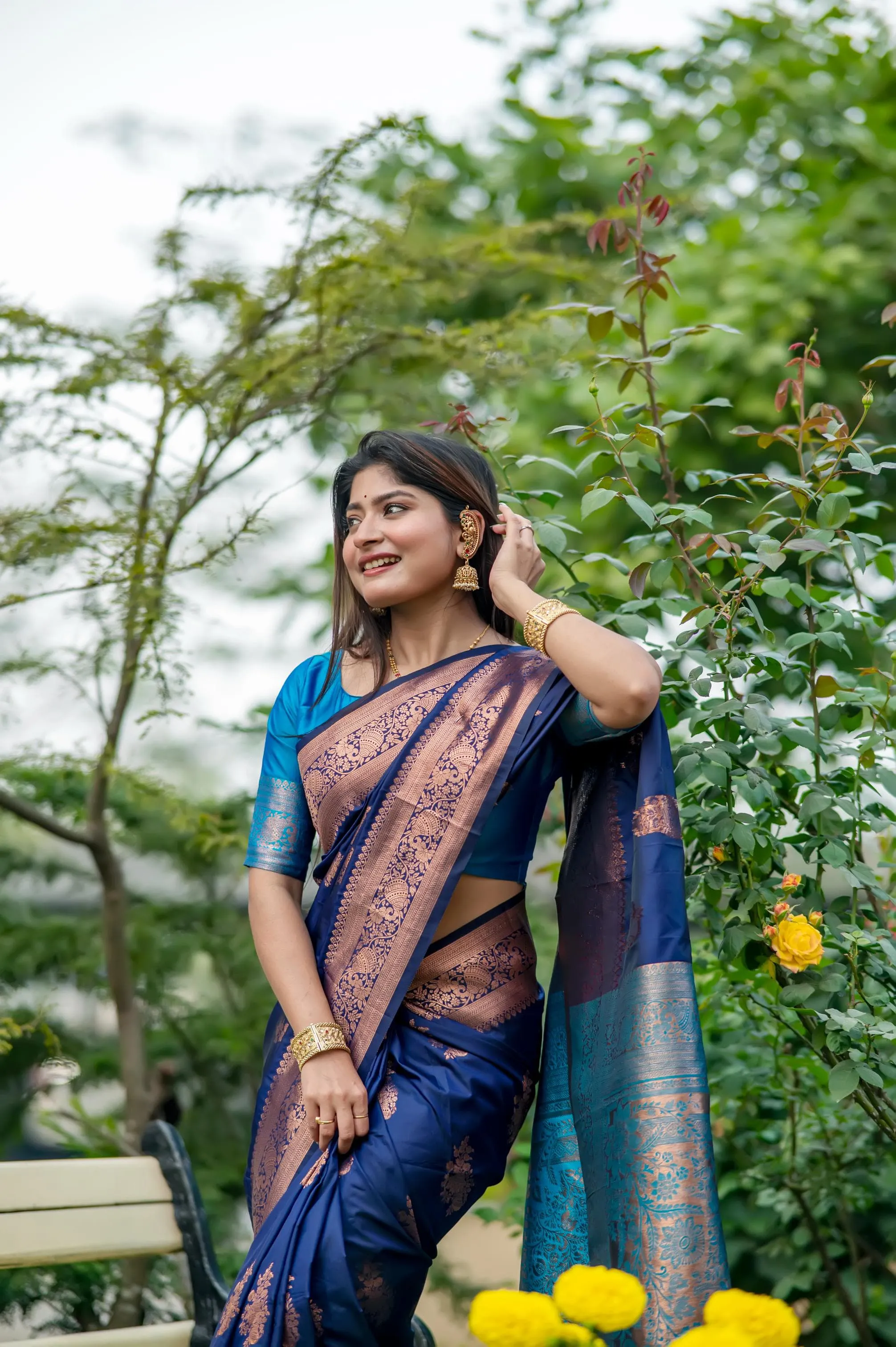 Premium Banarasi Saree - Image 9 in Surat